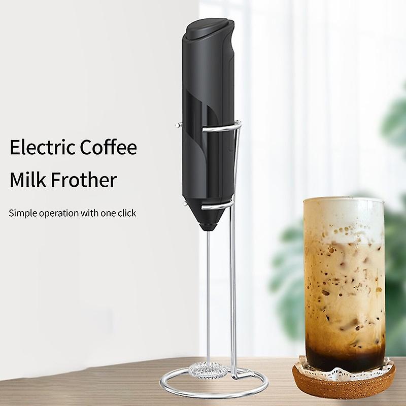 1pc Electric Milk Frother Egg Whisk Beater Battery Powered Handheld Foam Maker For Kitchen Milk Coffee Egg Stirring Tool (no Battery)