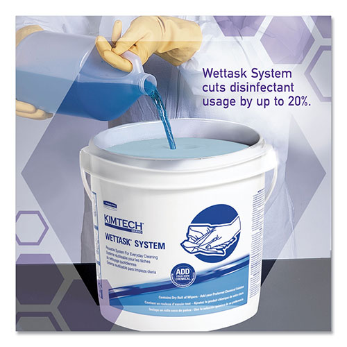 Kimberly-Clark Kimtechandtrade; Wipers for the WETTASK System | Quat Disinfectants and Sanitizers， 6 x 12， 840