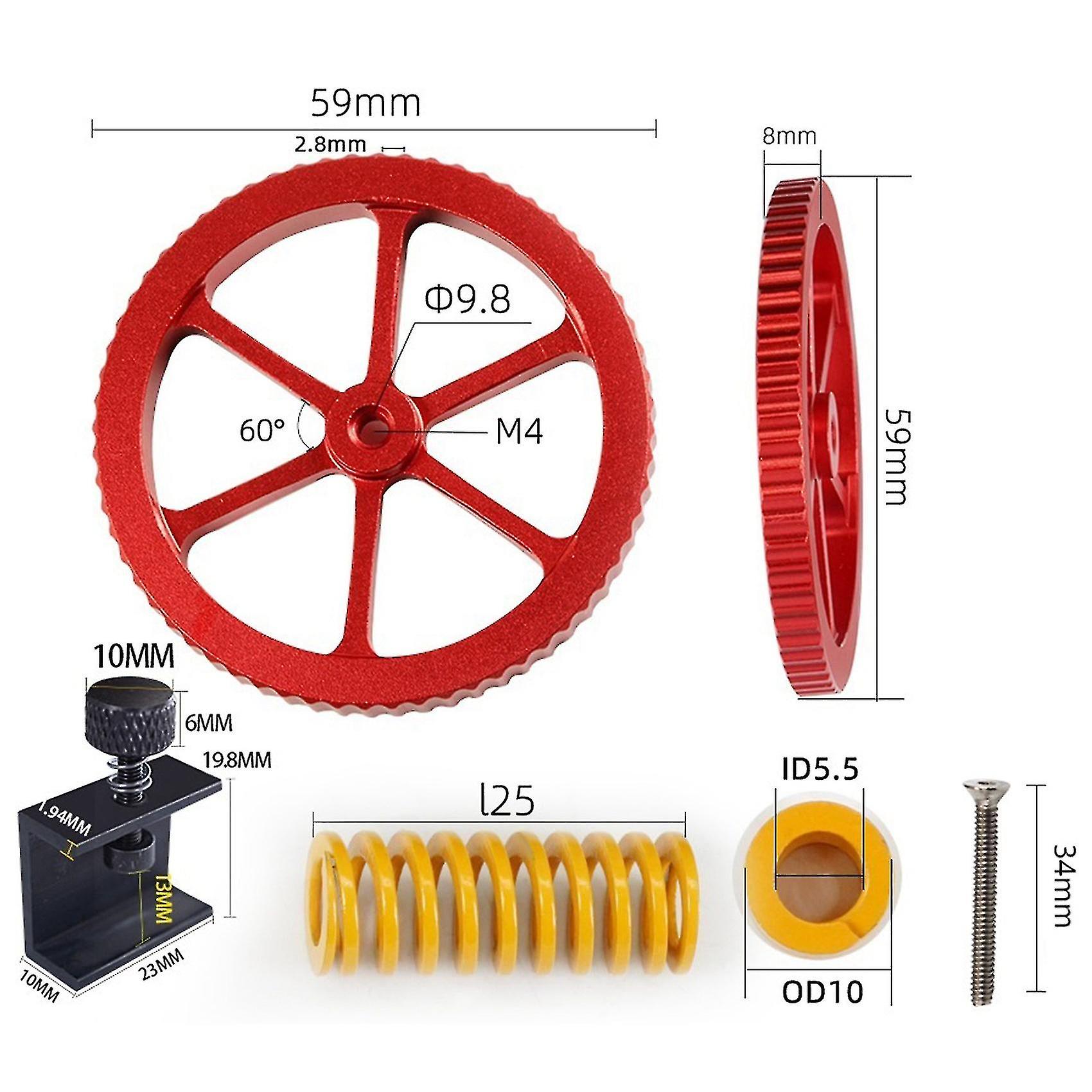 3d Printer Stay Level Upgrade Parts，m4 Metal Leveling Nut Set， For Ender 3/3 V2 Ender 5 Cr-10 Cr 20