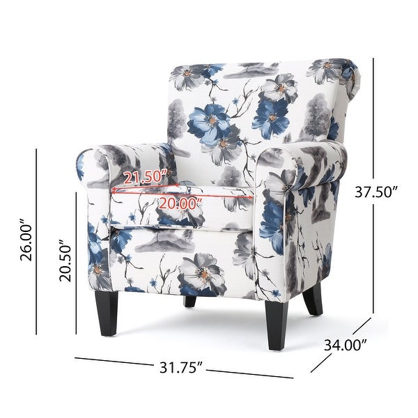 Roseville Fabric Floral Club Chair by Christopher Knight Home