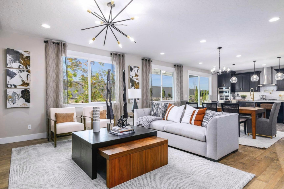 Evelyn Cocktail Table  Light Walnut +  Ebony Oak   Transitional   Coffee Tables   by Mandalay Home Furnishings  Inc.  Houzz