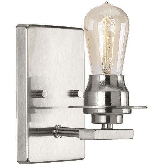 Progress Lighting Debut 1 light Bath amp Vanity Fixture Brushed Nickel Clear Seeded Glass