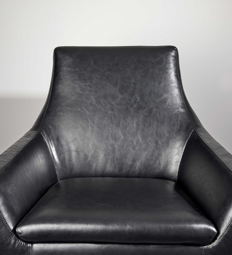 HomeRoots 33 quotX 30.5 quotX 37 quotBlack Chair   Contemporary   Armchairs And Accent Chairs   by VirVentures  Houzz