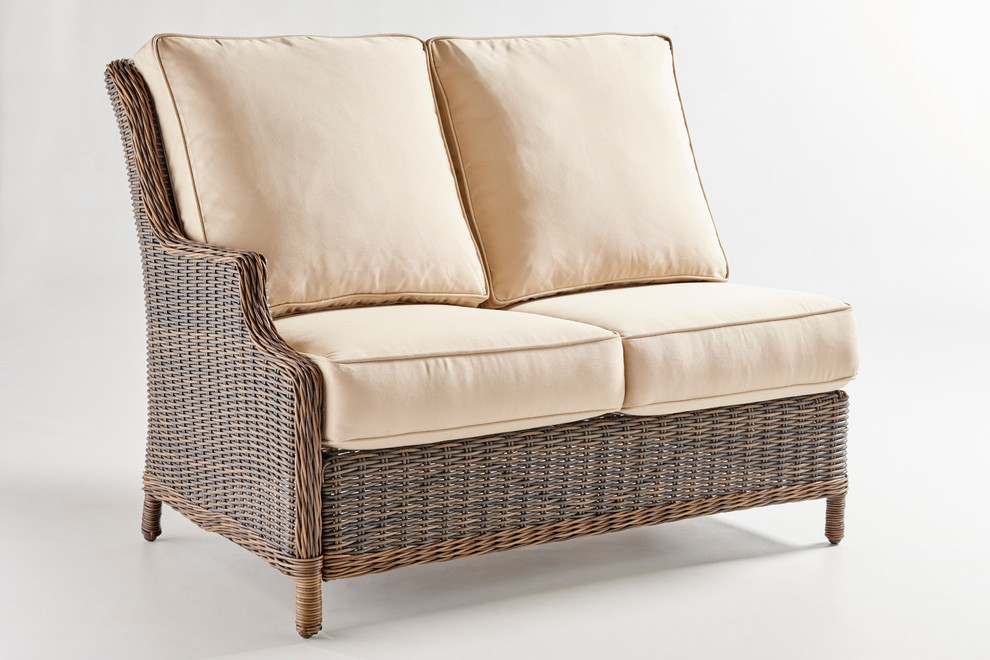 Barrington LSF Sectional One Arm Loveseat   Tropical   Outdoor Loveseats   by South Sea Outdoor Living  Houzz