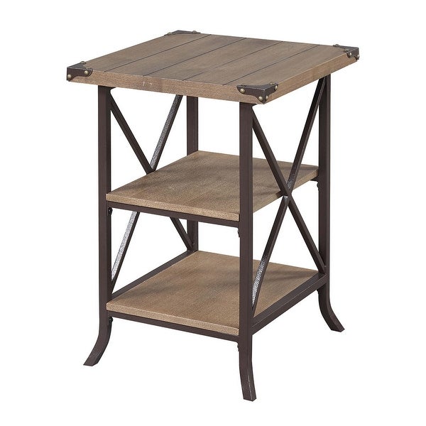 Carbon Loft Brookline 2-shelf Rustic Industrial End Table