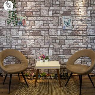 Dundee Deco Falkirk Uffcott 39.4 in. x 19.7 in. Grey Faux Stone Brick Styrofoam 3D Decorative Wall Panel (10-Pack) UFHDK04-10