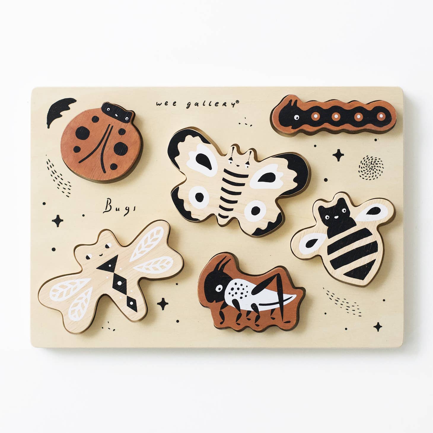 Wooden Tray Puzzle - Bugs by Wee Gallery