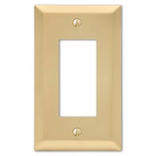 AMERELLE Metallic 1 Gang Rocker Steel Wall Plate - Satin Brass 163RSB