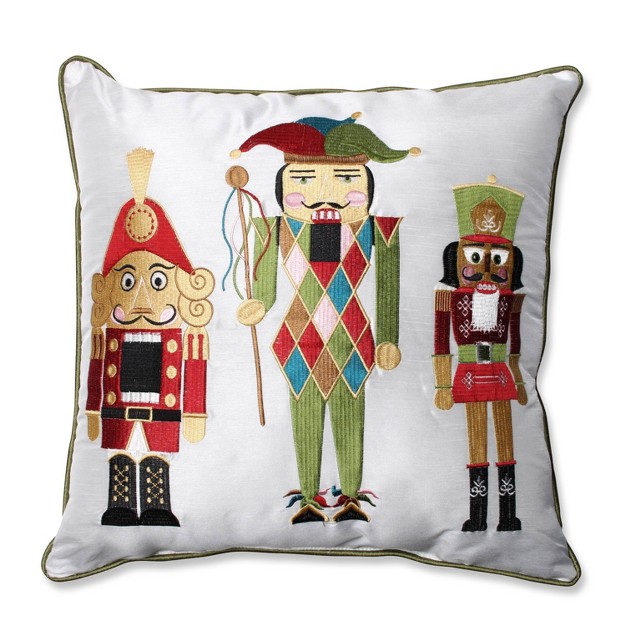 Indoor Christmas Nutcrackers Square Throw Pillow Red green Pillow Perfect