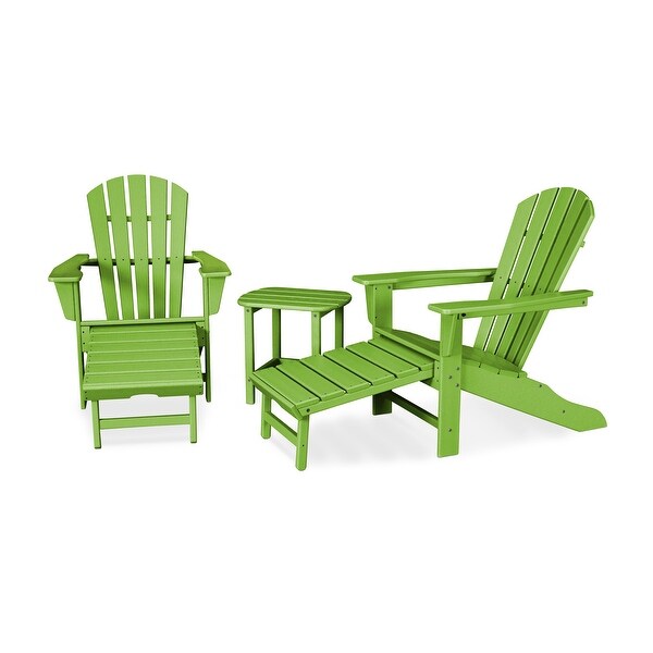 POLYWOOD Palm Coast Ultimate Adirondack Chair 3piece Set