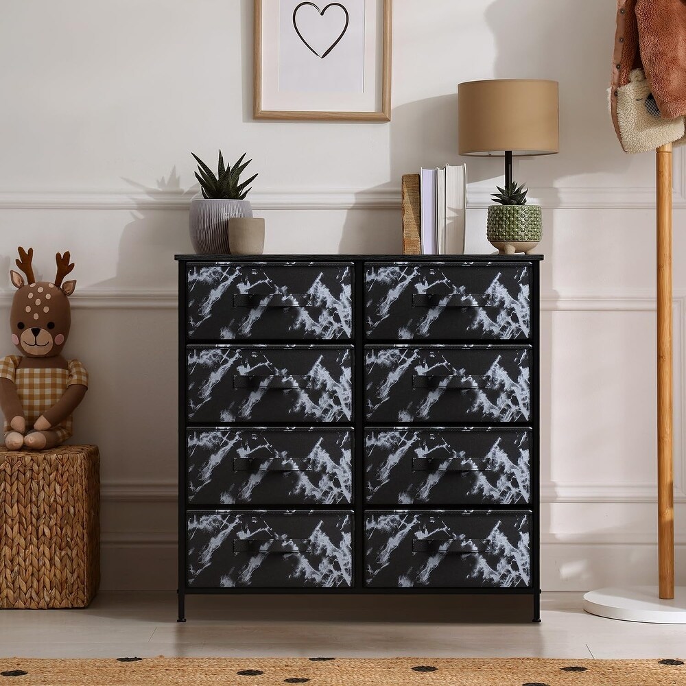 Dresser w/ 8 Drawers Furniture Storage Chest for Home  Bedroom