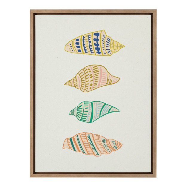 X 24 quot Sylvie Ocean Treasures Framed Wall Canvas By Alicia Schultz Gold Kate amp Laurel All Things Decor