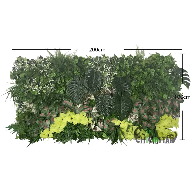 Wholesale Simulation Plant Garden Home Landscape Decor Plastic Artificial Plants Outdoor Green Wall