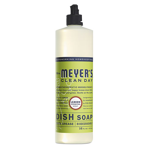 SC Johnson Mrs. Meyer'sandreg; Dish Soap | Lemon Scent， 16 oz， Bottle， 6