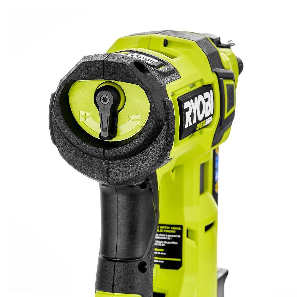 RYOBI ONE+ HP 18V 18-Gauge Brushless Cordless AirStrike Brad Nailer and ONE+ 18V HIGH PERFORMANCE Battery (2-Pack) P322-PBP2004