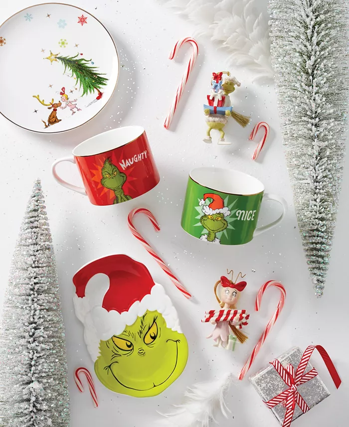 Lenox Grinchie Gifts Naughty and Nice 2-Pc. Mug Set