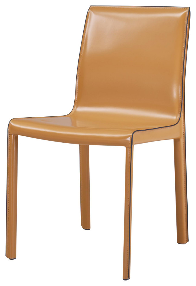 Sydney Recycled Leather Chair  Chestnut (Set Of 2)   Contemporary   Dining Chairs   by Virgil Stanis Design  Houzz