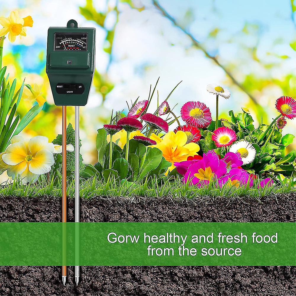 3-in-1 Soil Tester， Soil Moisture/light/ph Meter， Gardening Farm Lawn Test Kit Tool， Digital Plant Probe， Sunlight Tester Water Hydrometer For Indoor