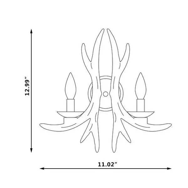 2 - Light Candle Antler Vanity Light