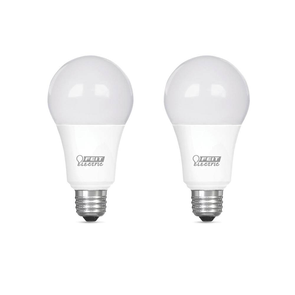 Feit Electric 75-Watt Equivalent A19 Dimmable CEC ENERGY STAR 90+ CRI Indoor LED Light Bulb Daylight (2-Pack) OM75DM950CA2