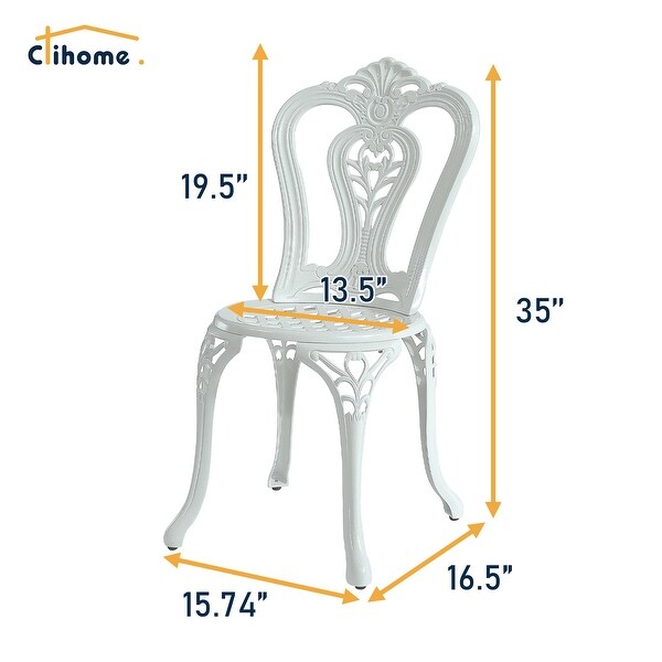 3Piece Cast Aluminum Outdoor Patio Bistro Set