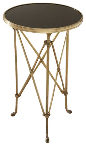 Directoire Table  Brass and Black Granite   Transitional   Side Tables And End Tables   by BSEID  Houzz