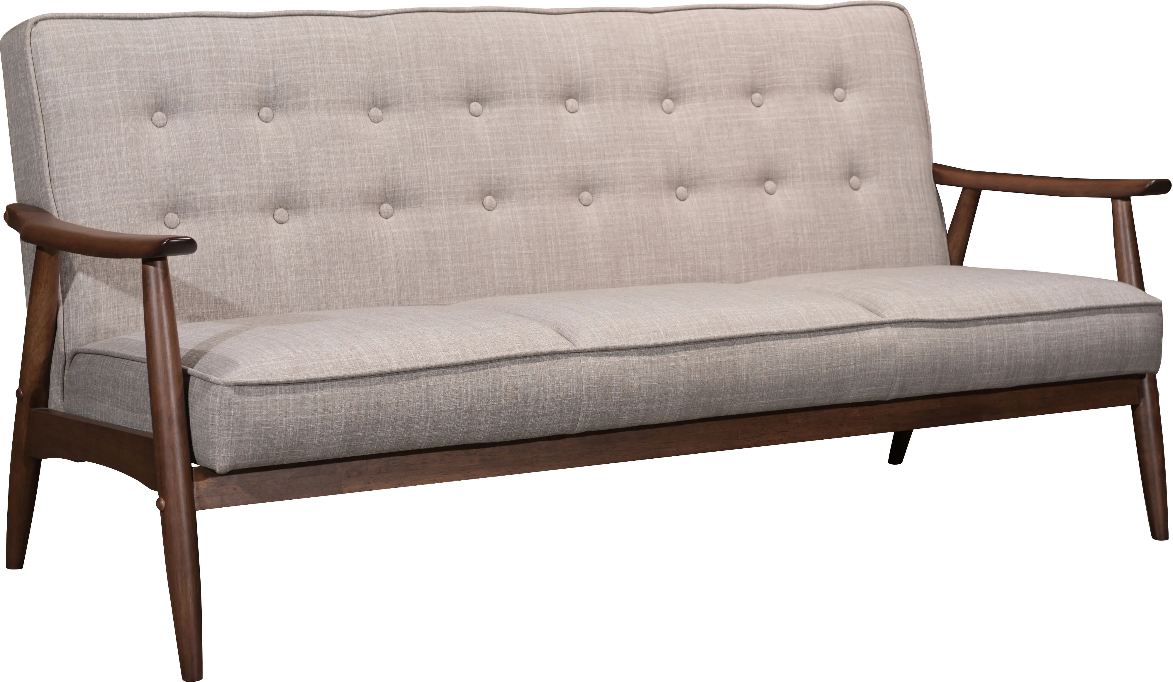 Rocky Putty Gray Leatherette Sofa