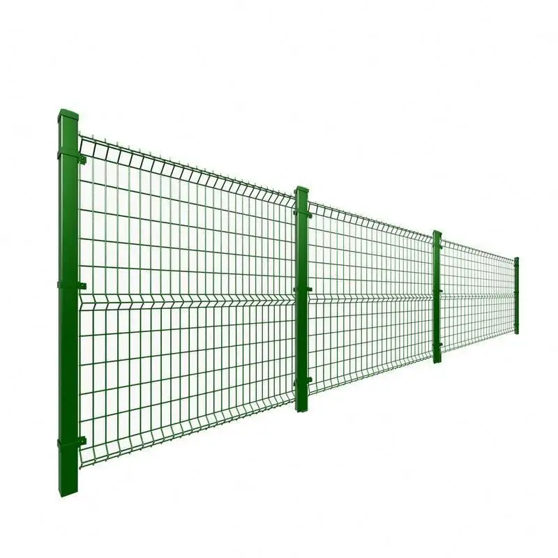 Factory Supply 3D Welded  Curved Panels Wire Mesh Fences Backyard  Wire Diameter Galvanized Security Double Wire Mesh Fences/