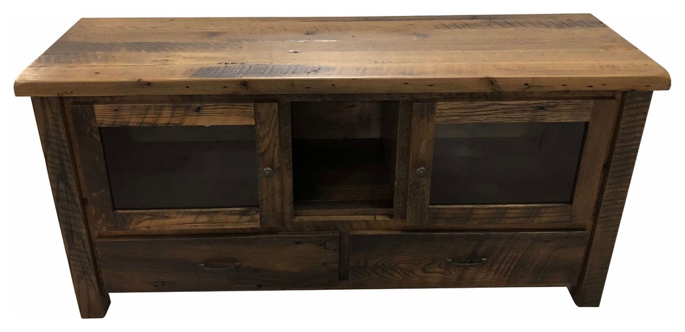 Foxfield Reclaimed Entertainment Center   Rustic   Entertainment Centers And Tv Stands   by Rustic Red Door Company  Houzz