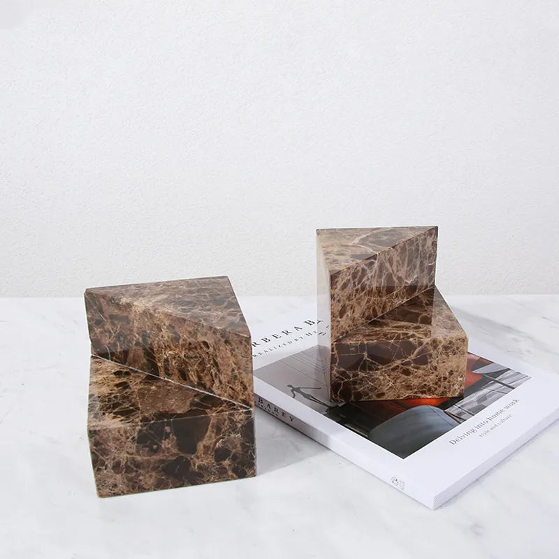 Brown Marble Book Ends Fb-T2028A