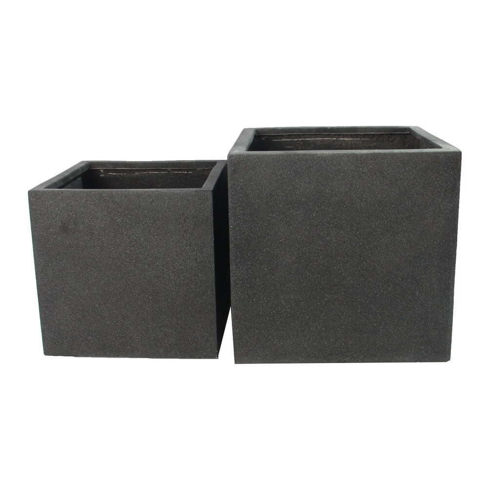 RHINE SQUARE POLY PLANTER (set of 2)