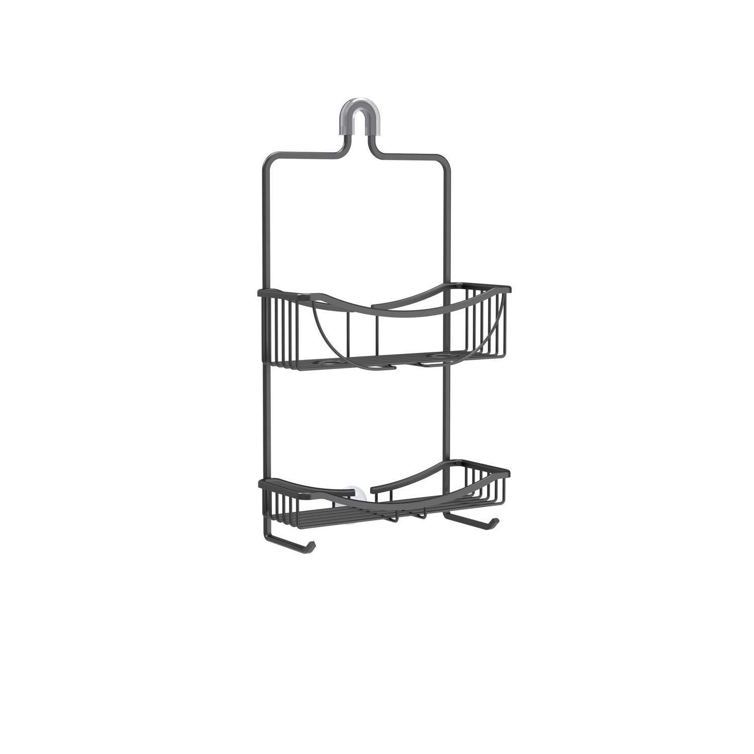 Better Living Venus 19.5 in. H X 4.5 in. W X 11 in. L Matte Black Shower Caddy