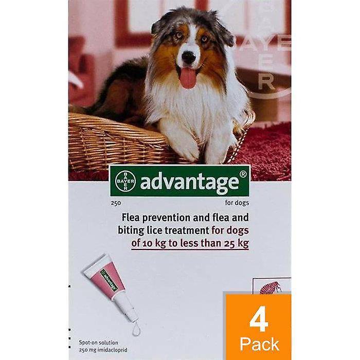 Advantage Red Dogs 10-25kg (22-55lbs) - 4 Pack