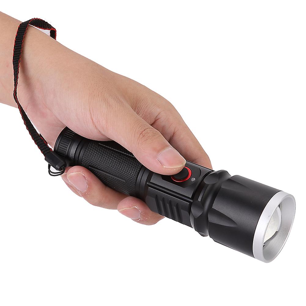 Outdoor Telescopic Dimmable Usb Led Flashlight Torch High Brightness Camping Hunting Fishing