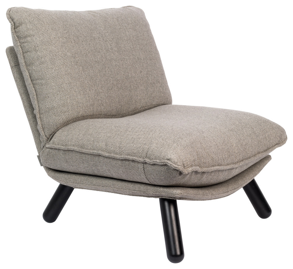 Light Grey Slipper Chair  Zuiver Lazy Sack   Midcentury   Armchairs And Accent Chairs   by Luxury Furnitures  Houzz