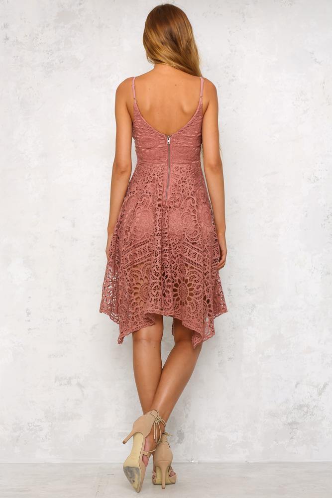 Little Birdy Midi Dress Dusty Rose