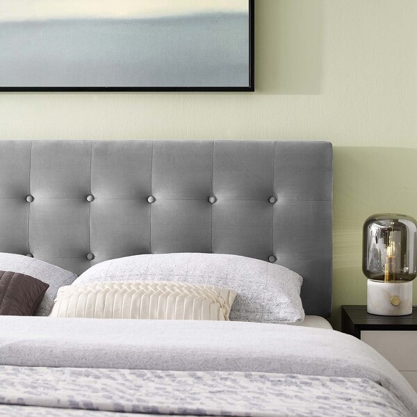 Emily Full Biscuit Tufted Performance Velvet Headboard - - 28503163