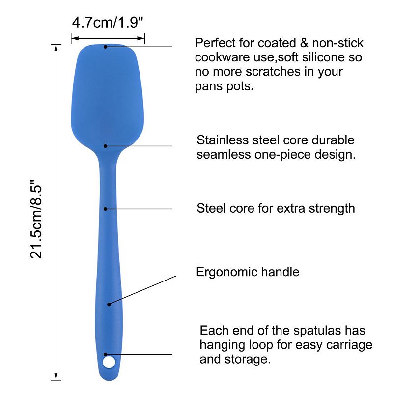 Silicone Spatula Heat Resistant Flipping Turner for Kitchen Cooking