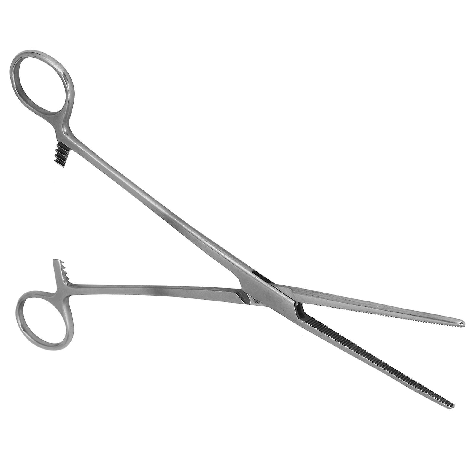 22cm/8.7in Haemostatic Hemostat Forceps Portable Stainless Steel Pliers Hair Tweezers For Livestock Fishingstraight Tip