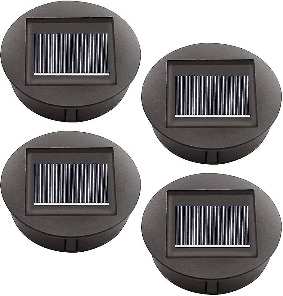 Miman 4 Pieces Replacement Solar Lights With Led Bulbs， Solar Top Lights Replacement， Led Solar Panel Lantern Cover For Outdoor Hanging Garden Lantern