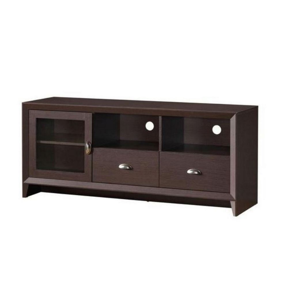 Urban Designs Modern TV Stand with Storage for TV Up To 60   Wenge   59\