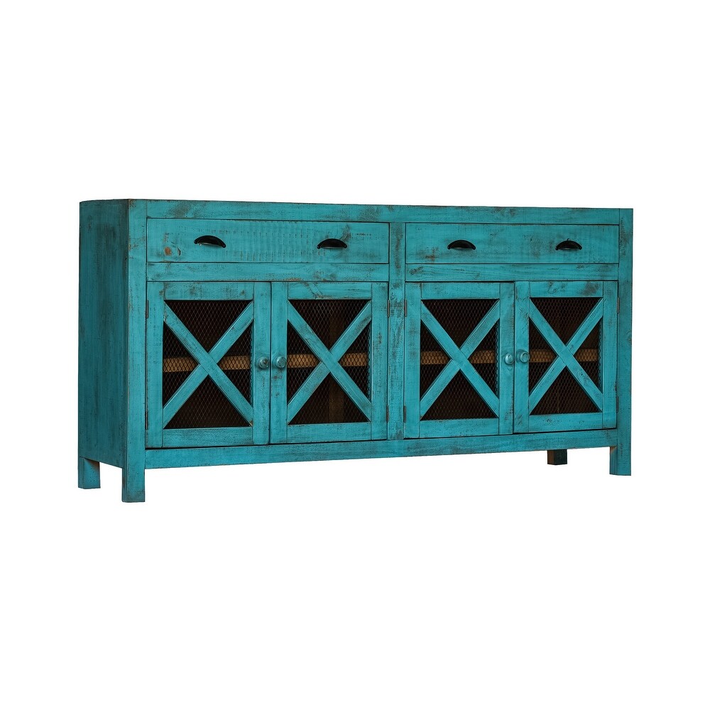 Picket House Furnishings Noah Console Table in Turquoise