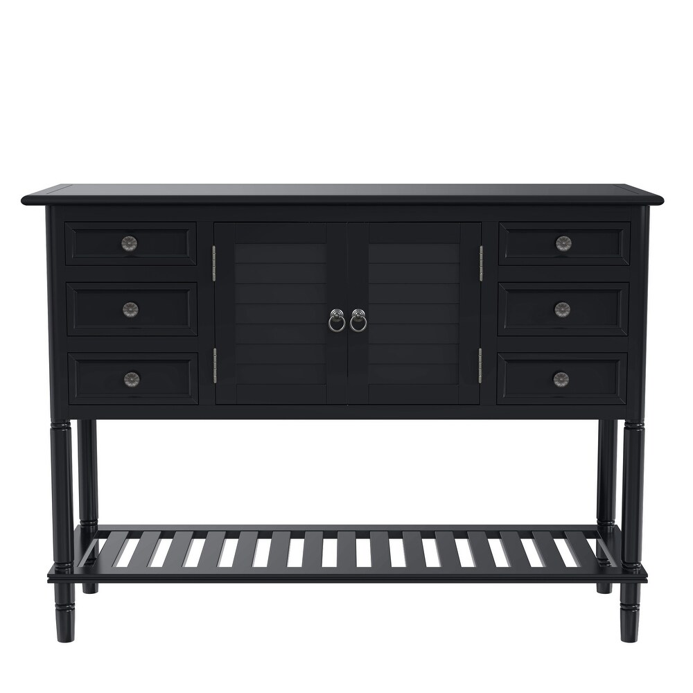 Console Sofa Table with Drawers Cabinets and Shelf