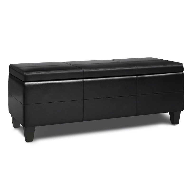 Simpli Home Afton Storage Ottoman Bench