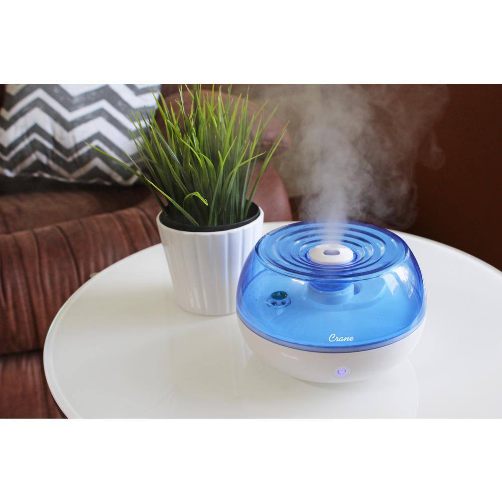 Crane 0.2 Gal. Personal Ultrasonic Cool Mist Humidifier for Small Rooms up to 160 sq. ft. EE-5951