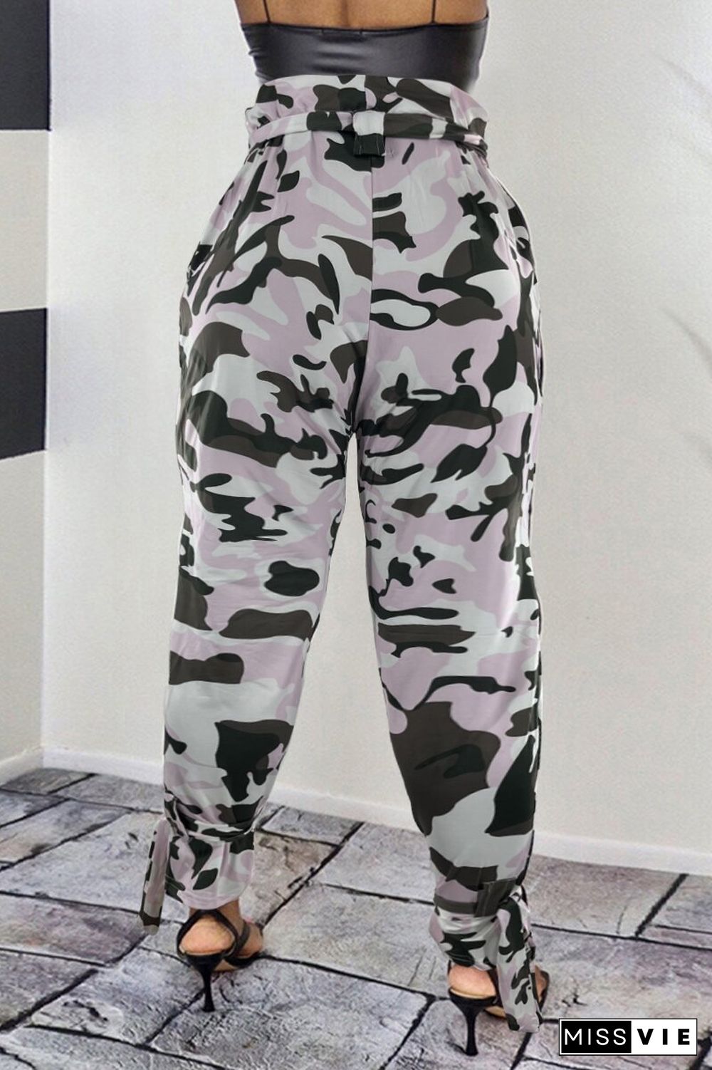 Casual Hip Hop Loose Jogger Camouflage Print Pants