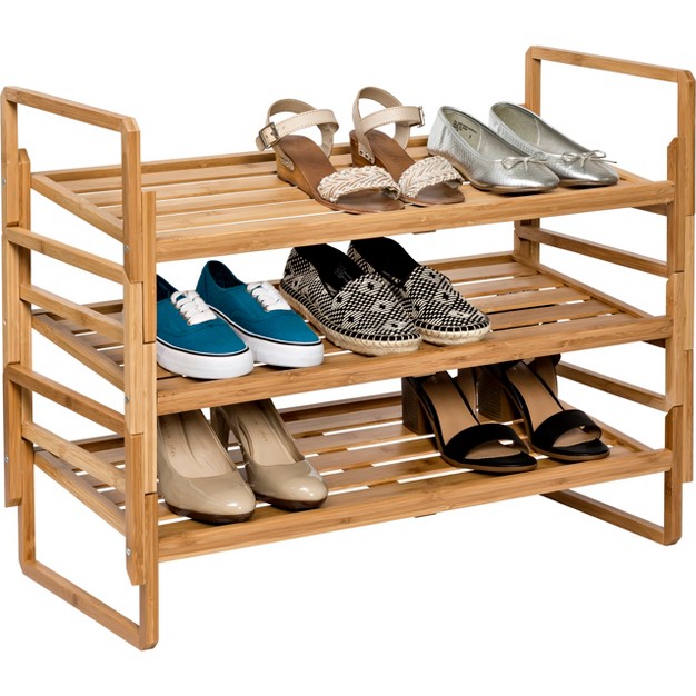 Honey can do 3 Tier Nest Bamboo Shoe Rack