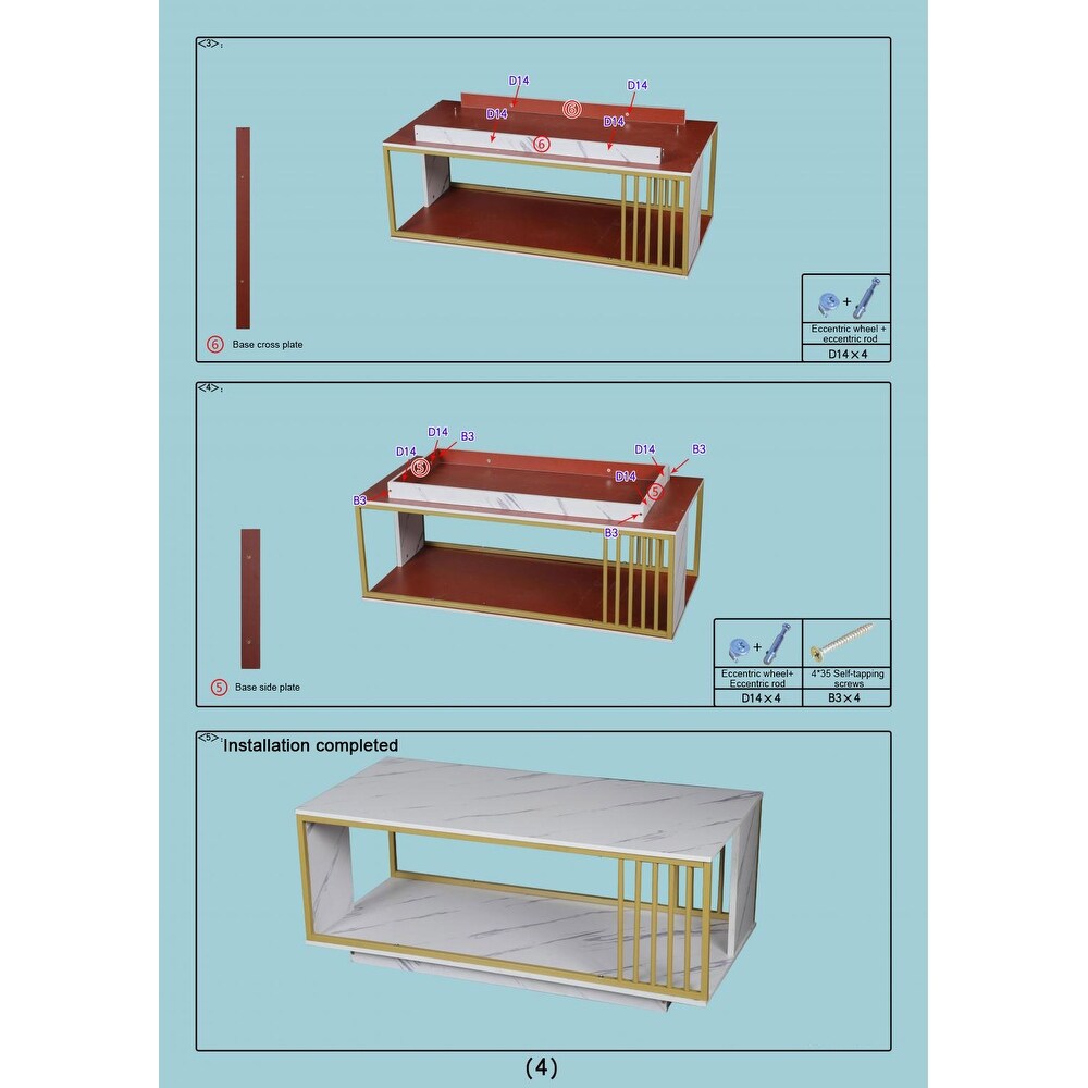 Marble Print Coffee Tables Modern Living Room Table