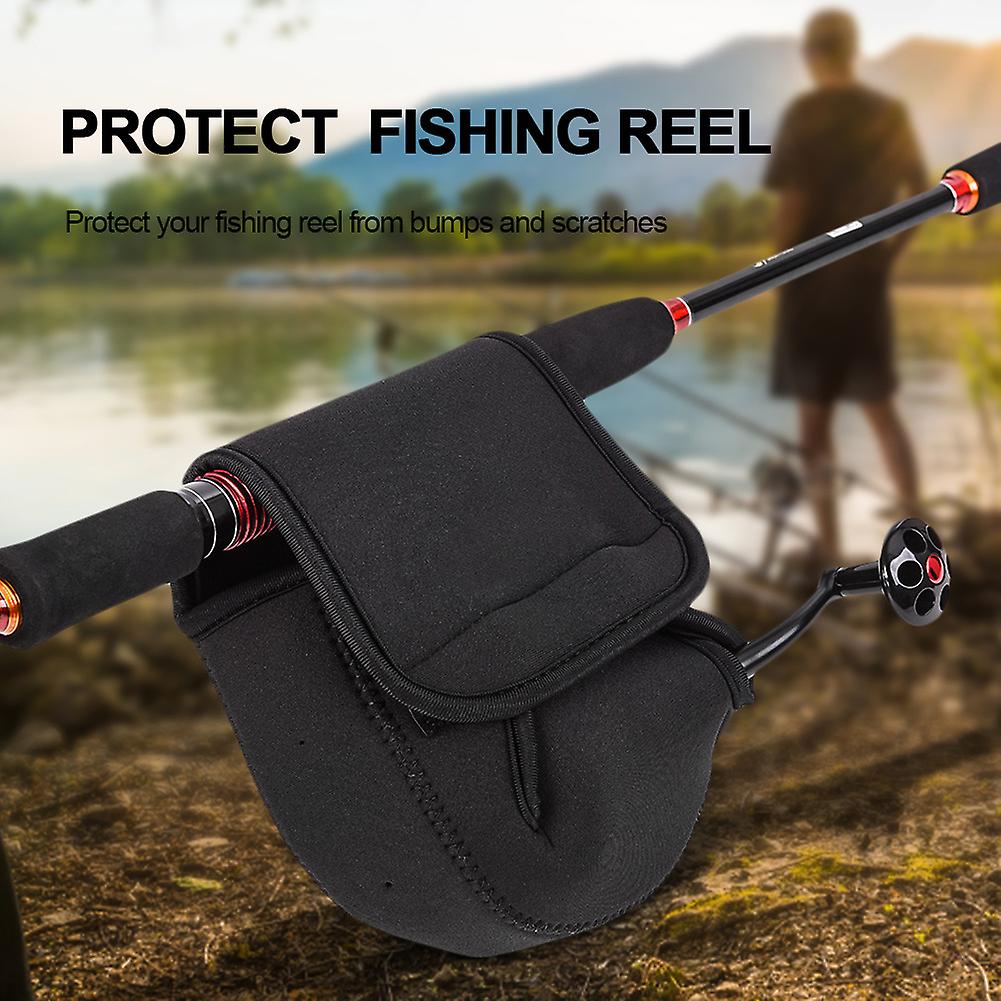 Leo Durable Spinning Reel Protective Cover Pouch Bag Fishing Accessory(l)