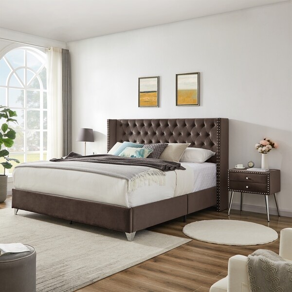 Queen Bed with Two Nightstands 3 Piece Set - - 36587168